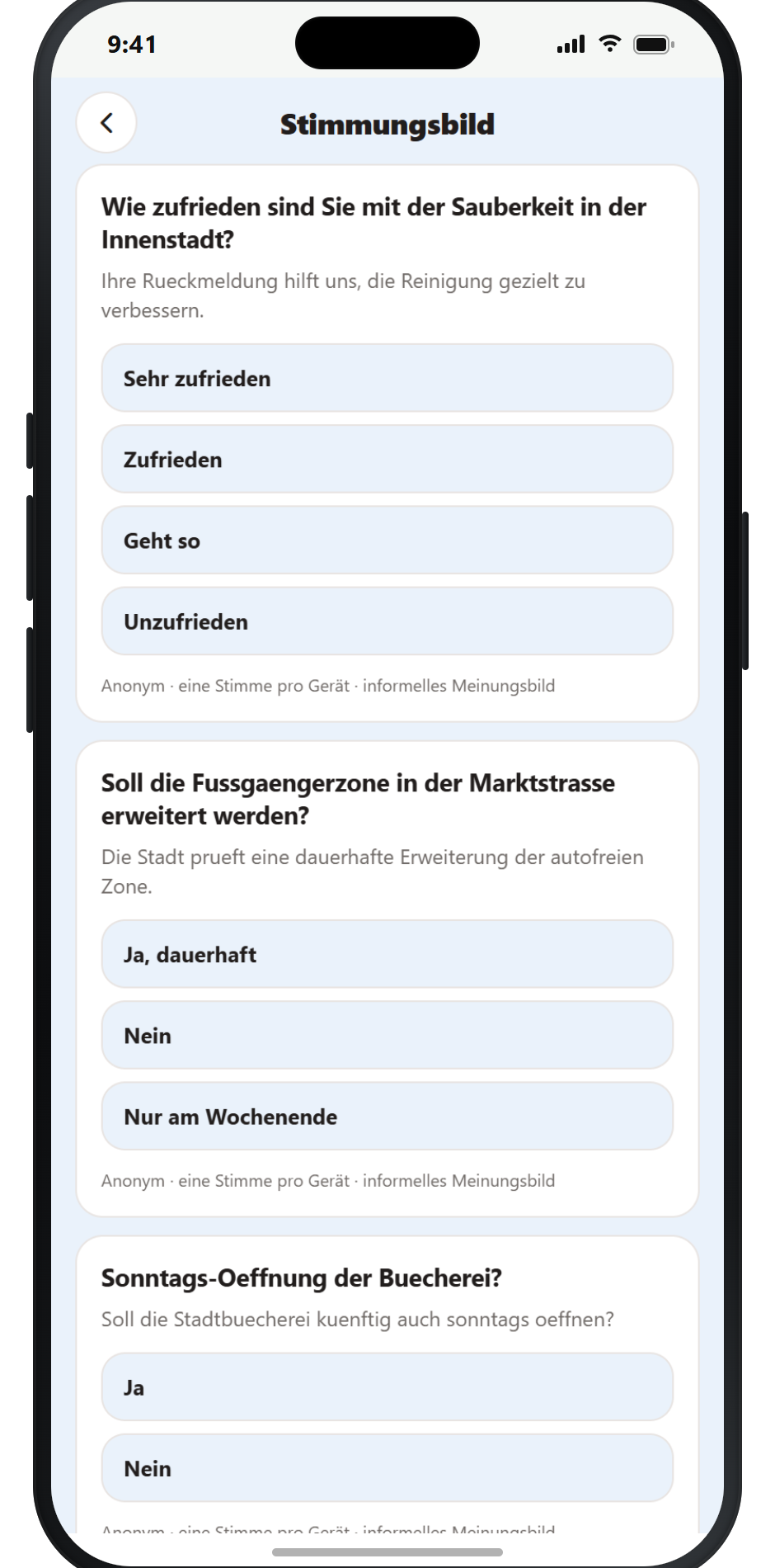 OwnCity App – Stimmungsbild